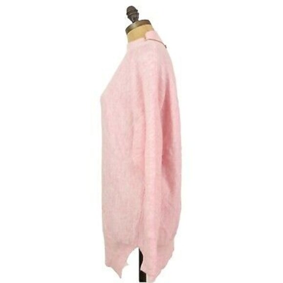 Magaschoni Dolman Sweater Top Size XS Mock Neck Pullover Heather Pink NWT B6 - Picture 4 of 6